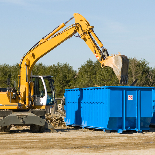 what size residential dumpster rentals are available in Glenham